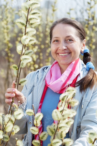 Photo: Smiling senior woman in spring Smiling senior woman in spring