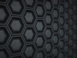 Black leather background with cells or combs