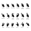 Gesture icons for touch devices