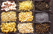 Set of different food and ingredients