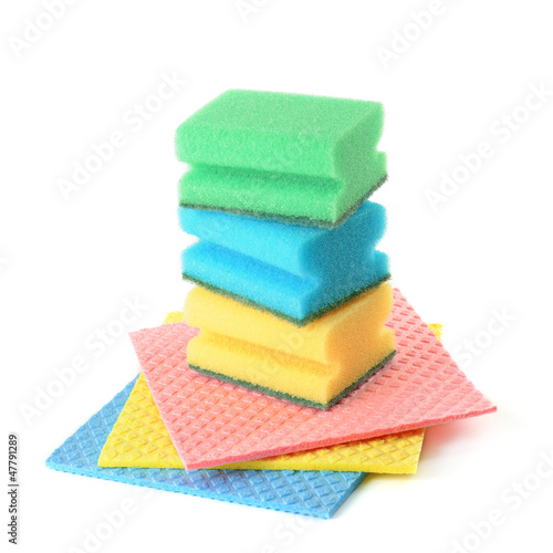 Photo: Group of kitchen sponges Group of kitchen sponges