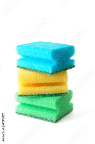 Photo: Group of kitchen sponges Group of kitchen sponges