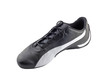 Leather black sneakers on white. Isolated.