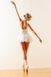 Beautiful ballet dancer dancing in the studio