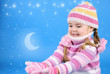 the little girl with the Christmas tree and gifts