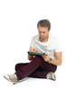 student mit tablet computer