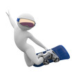 3d human - snowboard