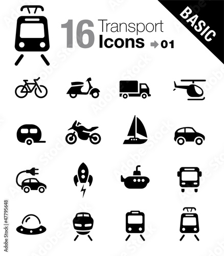 Vector: Basic - Transportation icons Basic - Transportation icons