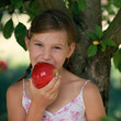 Photo: Mädchen isst einen Apfel Mädchen isst einen Apfel