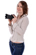 Junge Frau mit Digitalkamera