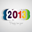 Paper lettering 2013 vector symbol