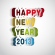 Happy new year 2013 paper strips