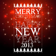 Merry christmas and happy new year background lettering