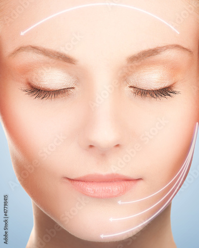 Photo: face and hands of beautiful woman face and hands of beautiful woman
