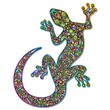 Vetor: Gecko Geko Lizard Psychedelic Art Design-Geco Psichedelico Gecko Geko Lizard Psychedelic Art Design-Geco Psichedelico