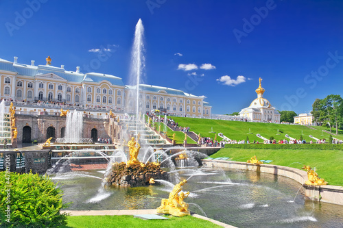 Photo: Grand cascade in Pertergof, Saint-Petersburg, Russia. Grand cascade in Pertergof, Saint-Petersburg, Russia.