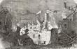 Erdbeben zu Messina - Alter Lithographie