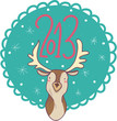 cartolina renna buon 2013