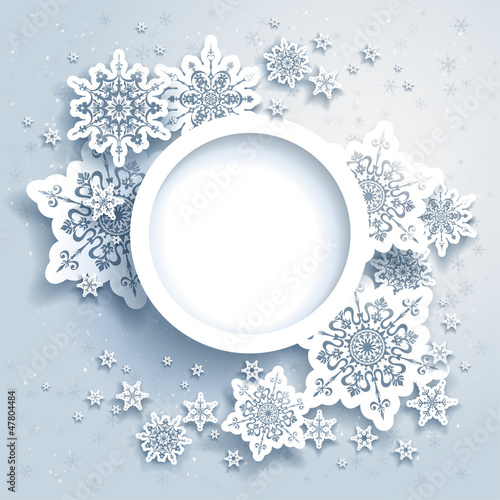 Vector: Abstract design with snowflakes Abstract design with snowflakes