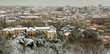 Photo: panorama of Rome under snow in winter panorama of Rome under snow in winter