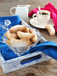 Crescents vanilla and almond cookies