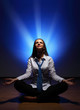 Business woman meditating
