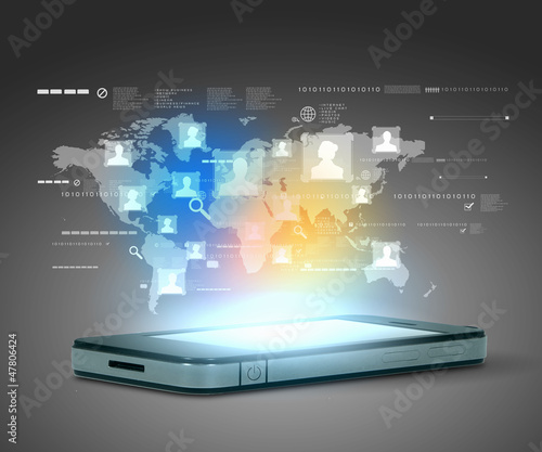 Illustration: Modern communication technology Modern communication technology