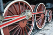 Photo: Old locomotive wheels Old locomotive wheels