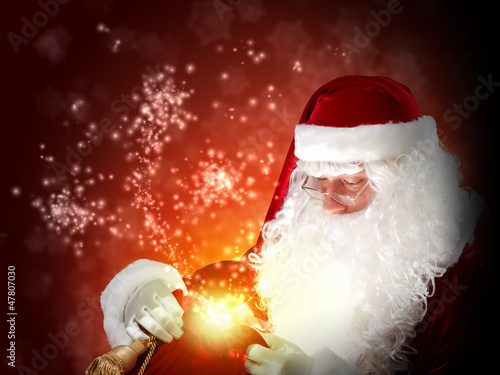 Photo: santa with a sack santa with a sack