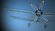 Video: Biplane on the air front view Biplane on the air front view