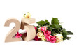 Photo: Age in figures on a bed of roses Age in figures on a bed of roses