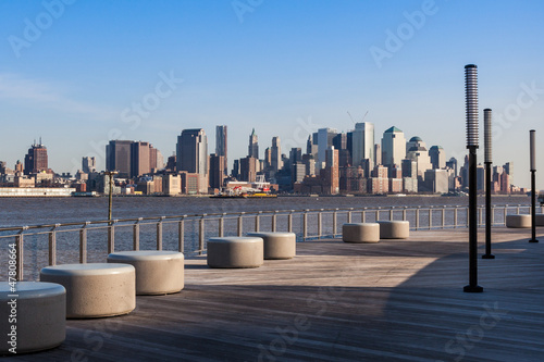 Photo: New York - Manhattan skyline view from Hoboken waterfront New York - Manhattan skyline view from Hoboken waterfront