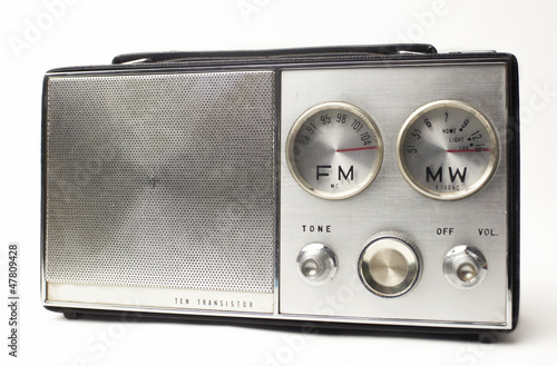 Photo: vintage portable silver radio vintage portable silver radio
