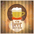 Beer menu design template.