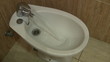 Water flowing in a bidet.
