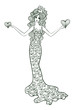 Illustration: Valentine girl Valentine girl