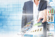 Businessman Working With Touchscreen