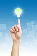 Hand Pointing On Green Light
