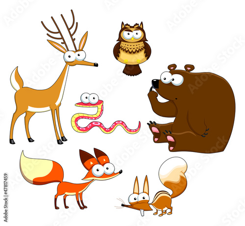 Vector: Wood Animals. Wood Animals.