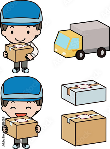 Illustration: 荷物の宅配 荷物の宅配