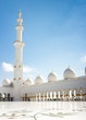 Minaret of Sheikh Zayed Grand Mosque in Abu Dhabi, UAE