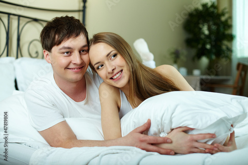 Photo: Lying in bed Lying in bed