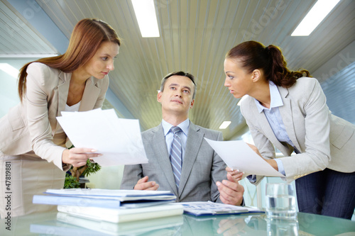 Photo: Boss and secretaries Boss and secretaries