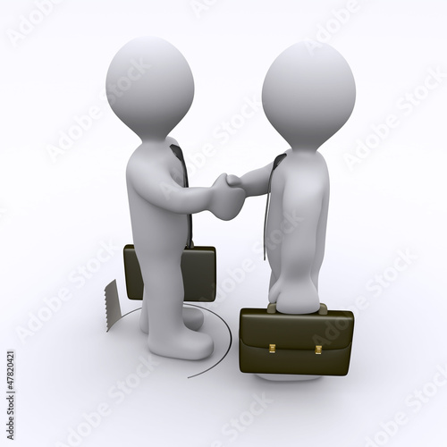 Illustration: Handshake is being sabotaged Handshake is being sabotaged