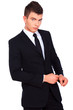 Beautiful and handsome man in a suit