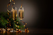 Glasses of champagne at new year party