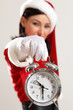 christmas girl in santa hat