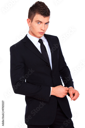 Photo: Beautiful and handsome man in a suit Beautiful and handsome man in a suit