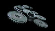Gears rotate