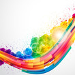 Abstract background forming by watercolor paint splashes.